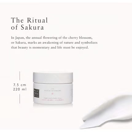 Rituals Body Cream from The Ritual of Sakura 220ml with Rice Milk and Cherry.