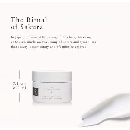 Rituals Body Cream from The Ritual of Sakura 220ml with Rice Milk and Cherry.