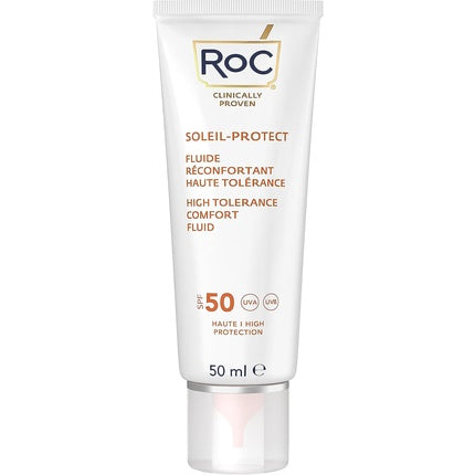 RoC Soleil-Protect High Tolerance Comfort Fluid SPF 50 UVA/B Protection Face Moisturizer 50ml