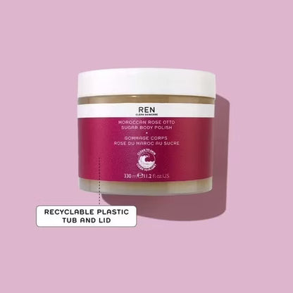 REN Clean Skincare Moroccan Rose Hydrating and Smoothing Rose-Infused Sugar Body Polish