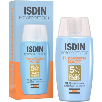 ISDIN Fusion Water Magic SPF50 50ml Daily Facial Sun Cream Ultra-Light Texture