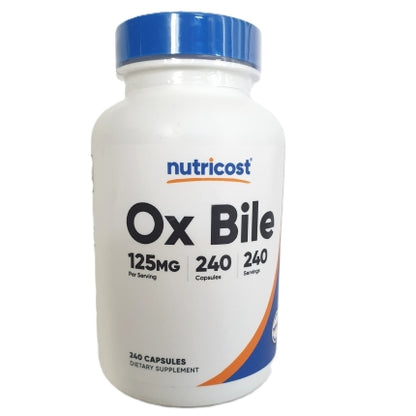 Nutricost Ox Bile 125mg, 240 capsules