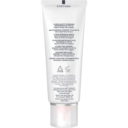 RoC Soleil-Protect High Tolerance Comfort Fluid SPF 50 UVA/B Protection Face Moisturizer 50ml