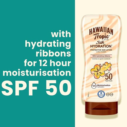 Hawaiian Tropic Silk Hydration Protective Sun Lotion Spf50 Very High 180ml